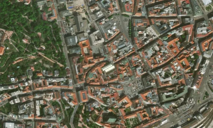 dominikánský klášter (Brno-město) – letecký pohled