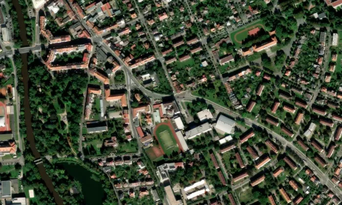 Domov důchodců – letecký pohled