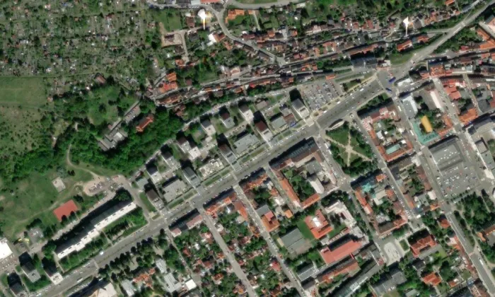 Domy čp. 1967 - 1969 – letecký pohled