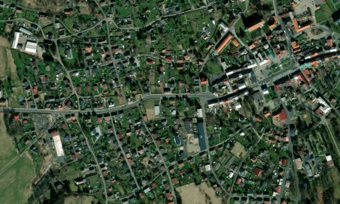 Dr. Edvarda Beneše 82 – letecký pohled