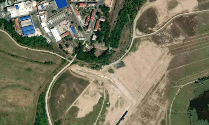 Duchcovský viadukt – letecký pohled