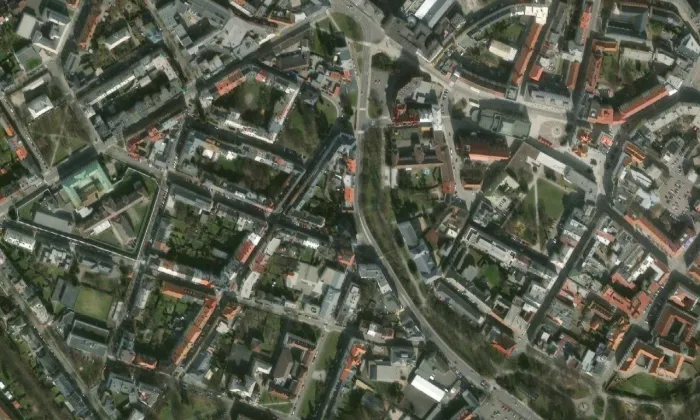 Dvořákovy sady (Opava-Město) – letecký pohled