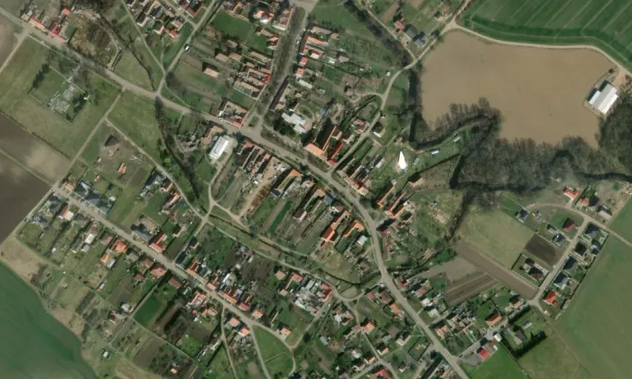 Dvorec čp. 59 – letecký pohled