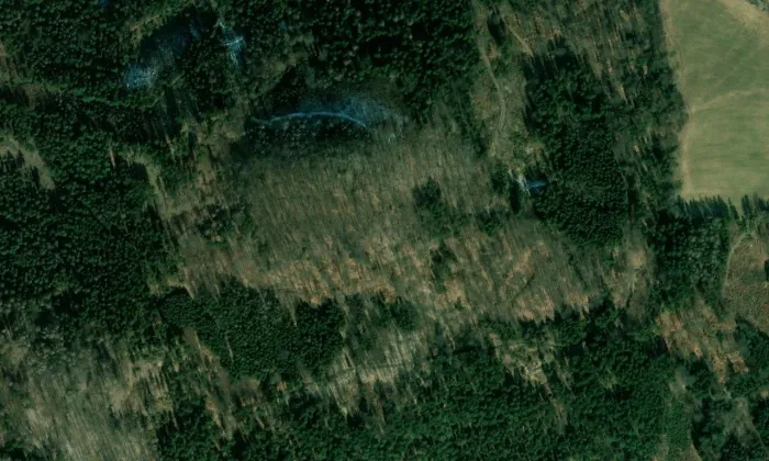 Falkenberk – letecký pohled