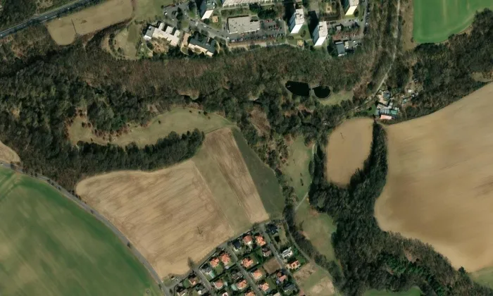 Fantův mlýn – letecký pohled