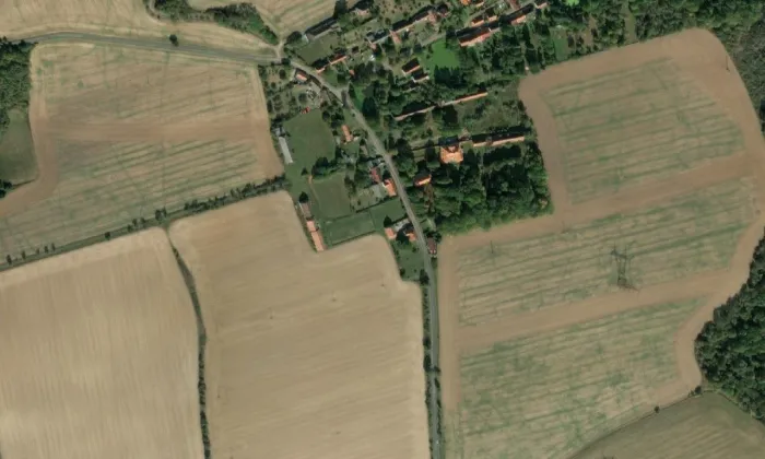 Hřešihlavy – letecký pohled
