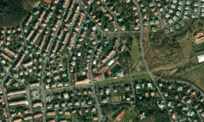 Hanspaulka – letecký pohled