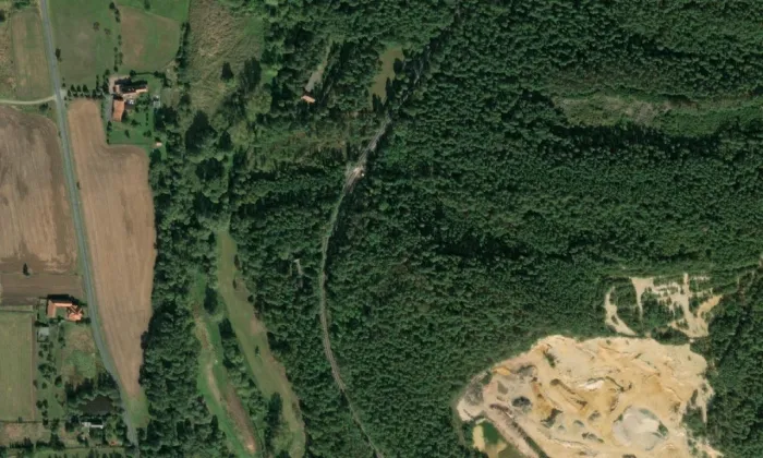 Hlavačov (Lužná) – letecký pohled