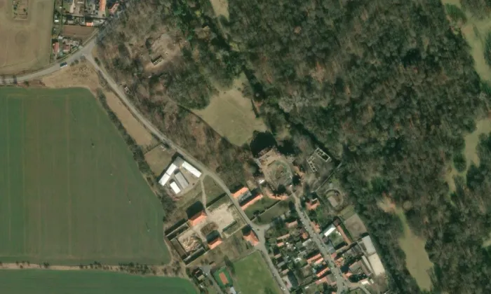 Hořín – letecký pohled