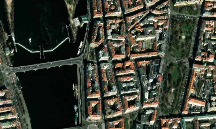 Hrádek na Zderaze – letecký pohled