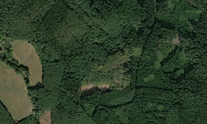 Hrad na Babské skále – letecký pohled