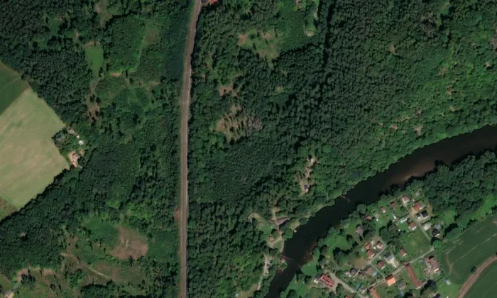 Hrad u Čtyřkol – letecký pohled