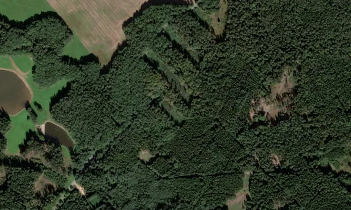 Hrad u Královky – letecký pohled