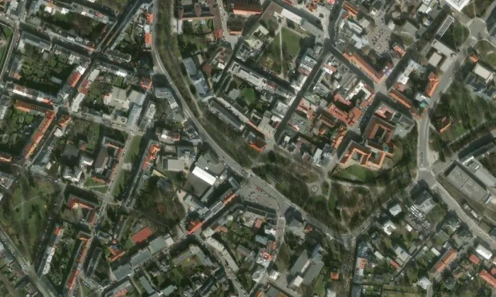 Hradecká brána (Opava) – letecký pohled