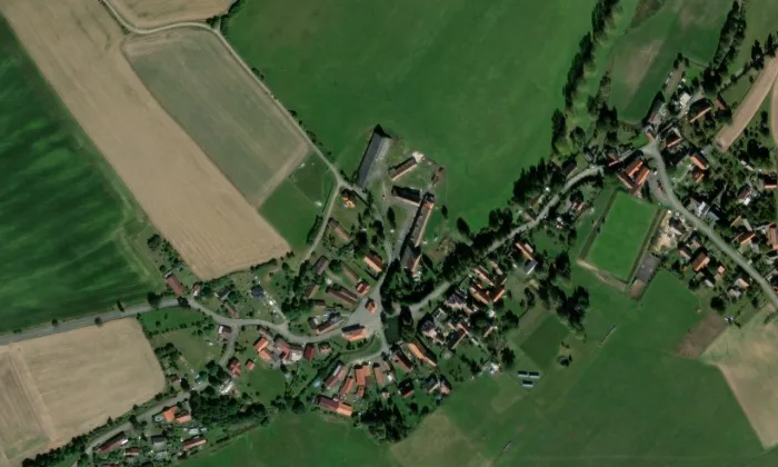 Ježovy – letecký pohled