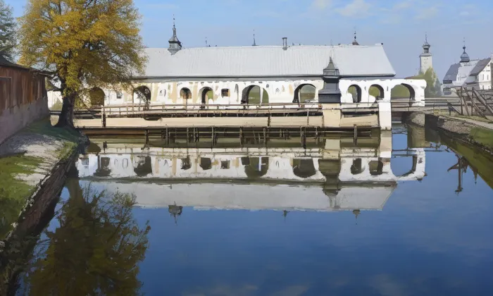 jezový most a zdymadlo Miřejovice – historical