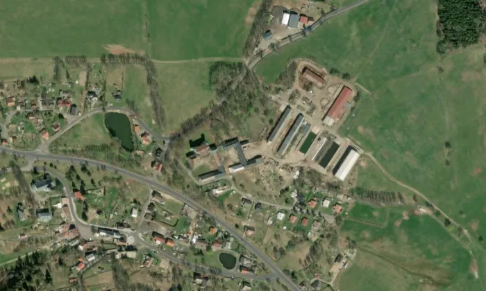 Jindřichovice – letecký pohled
