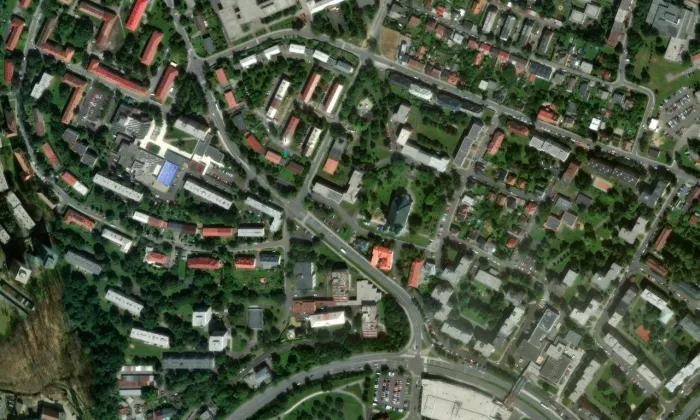 Křížová cesta Frýdek – letecký pohled