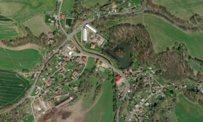 Kaceřov – letecký pohled