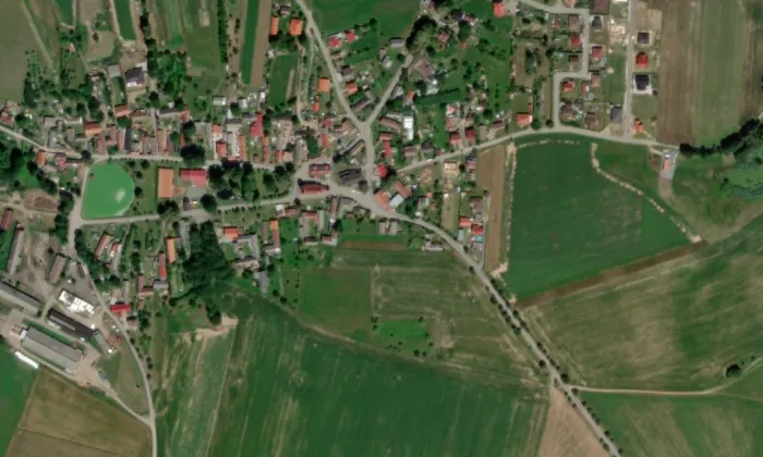 Kaliště – letecký pohled