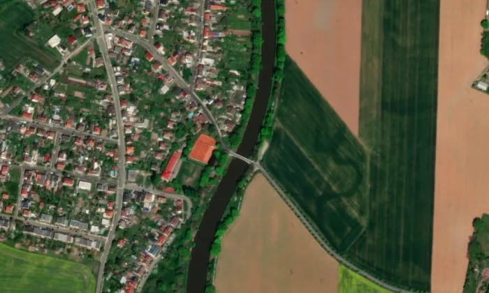 Kamenný most – letecký pohled
