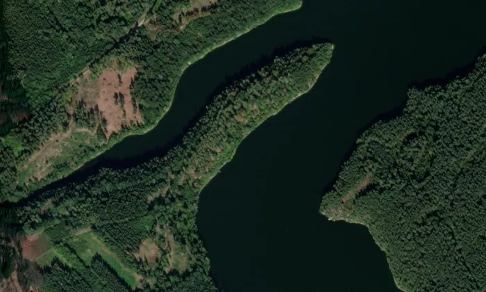 Kamenná věž – letecký pohled
