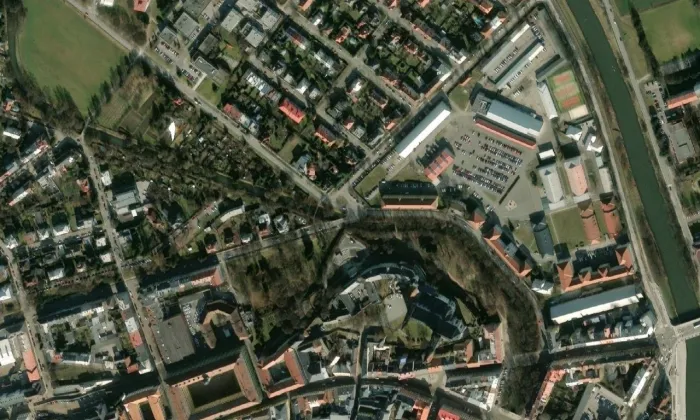 Kapitulní děkanství – letecký pohled