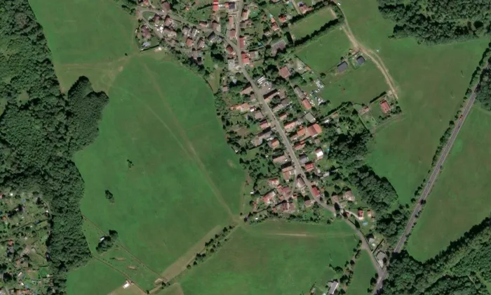 kaple (Žandov) – letecký pohled