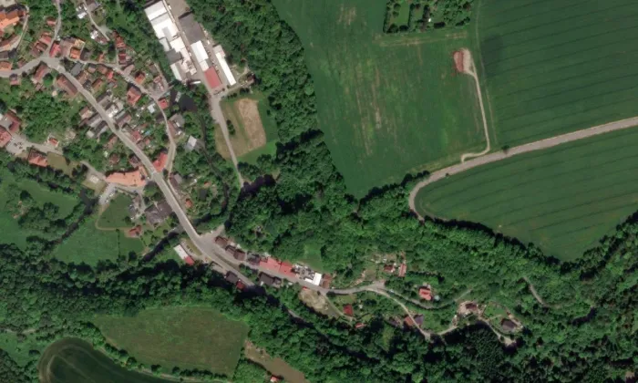 kaple Čtrnácti svatých pomocníků (Nové Město nad Metují) – letecký pohled