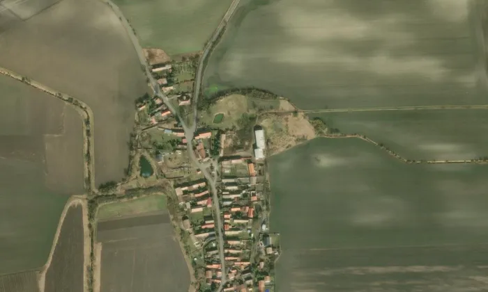 kaple Andělů Strážných (Vojnice) – letecký pohled