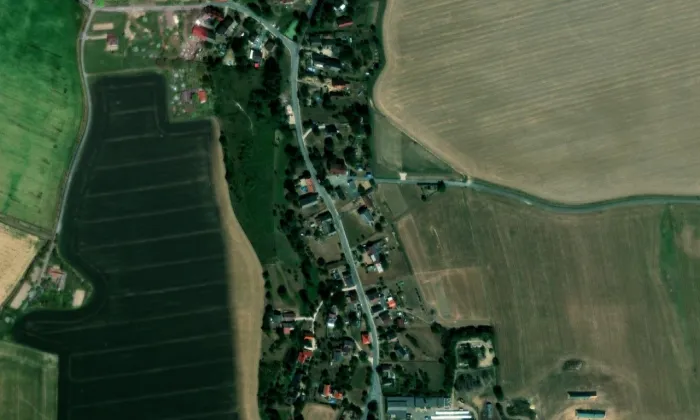 kaple blahoslavené Panny Marie – letecký pohled