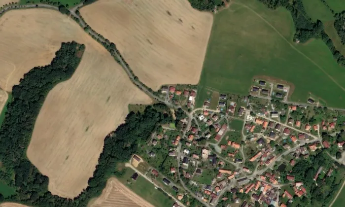 kaple Nanebevzetí Panny Marie (Soběhrdy) – letecký pohled