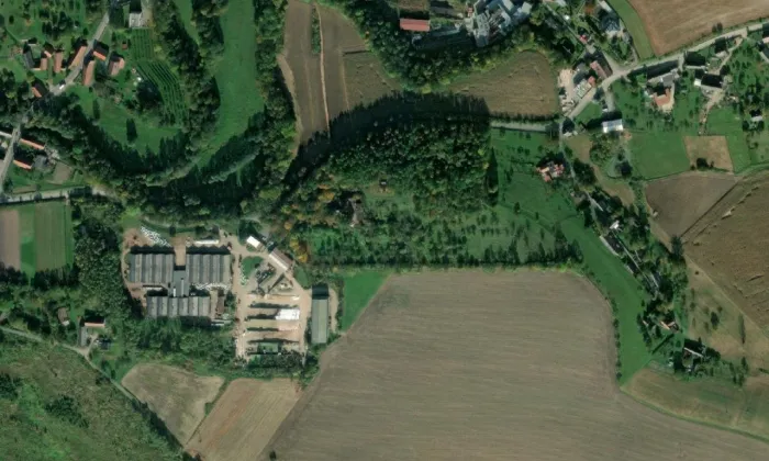 kaple Narození Panny Marie (Česká Skalice) – letecký pohled