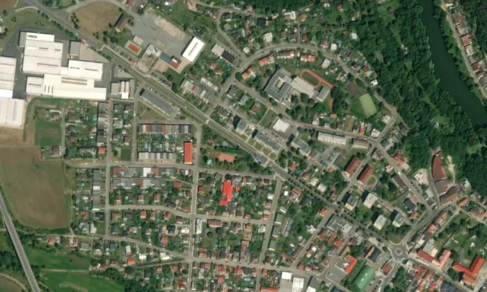kaple Nejsvětější Trojice (Bělá pod Bezdězem) – letecký pohled