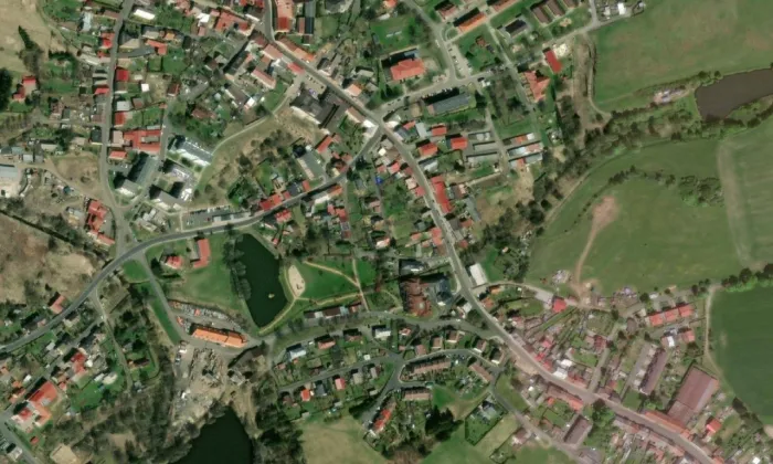 kaple Nejsvětější Trojice (Teplá) – letecký pohled