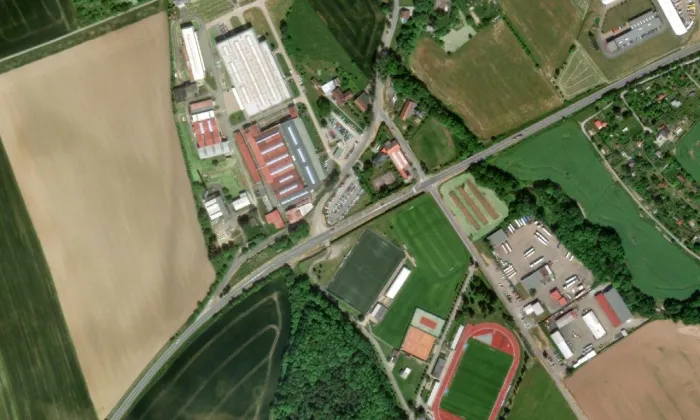 kaple Panny Marie (Dobruška) – letecký pohled