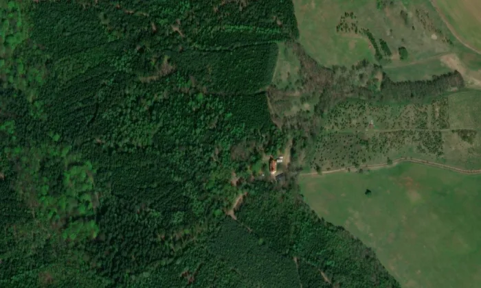 kaple Panny Marie (Vernéřovice) – letecký pohled