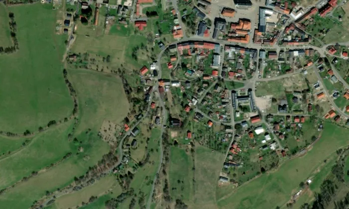 kaple Panny Marie Klatovské – letecký pohled