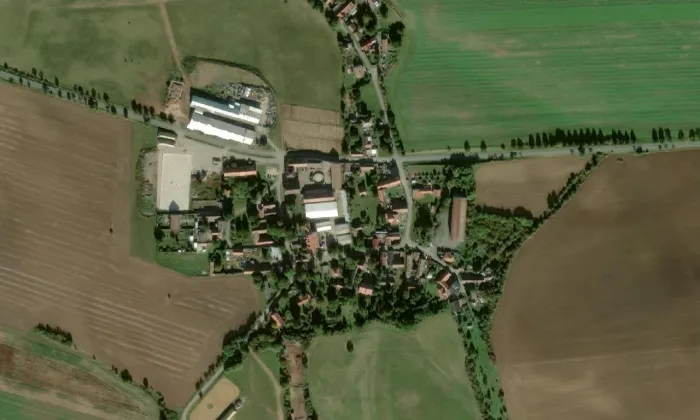 kaple svaté Anny (Chocenice) – letecký pohled