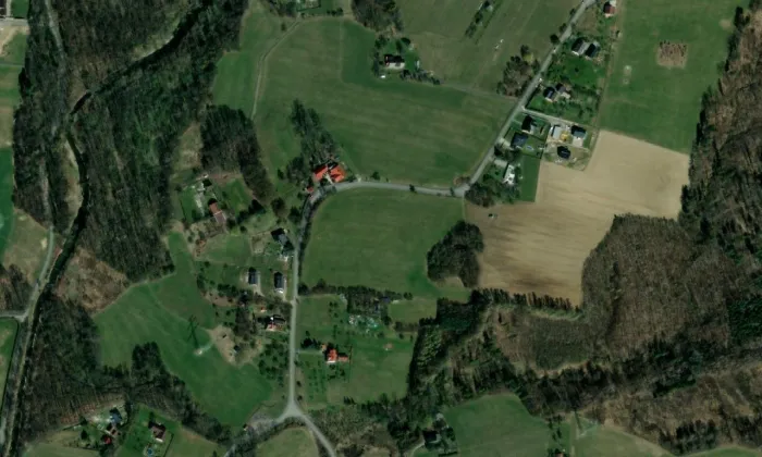 kaple svaté Anny (Horní Domaslavice) – letecký pohled
