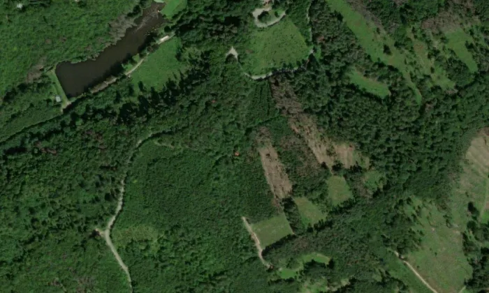 Kaple svaté Anny (Hostěnice) – letecký pohled