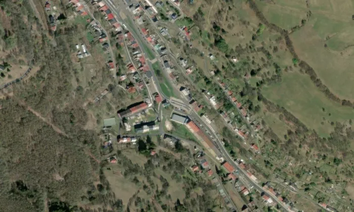 kaple svaté Anny (Jáchymov) – letecký pohled