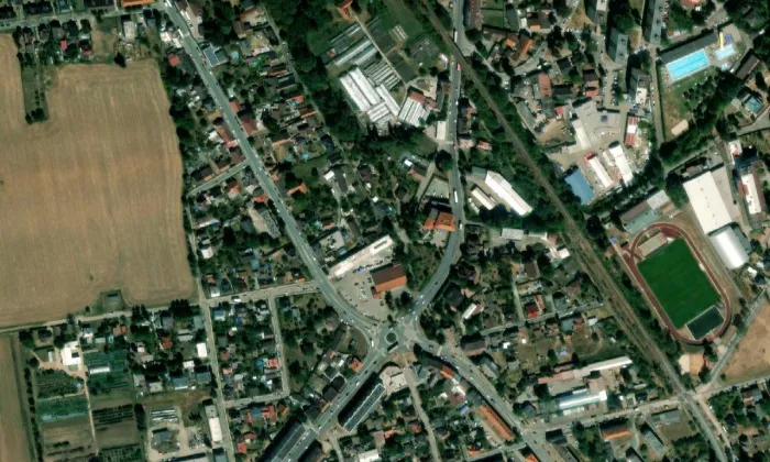 kaple svaté Anny (Pražské Předměstí) – letecký pohled