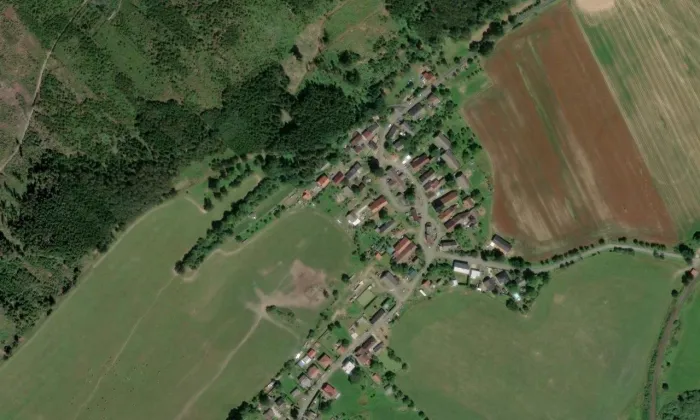 Kaple svaté Anny (Stařeč) – letecký pohled