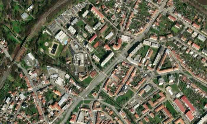 kaple svaté Anny (Vyškov-Předměstí) – letecký pohled