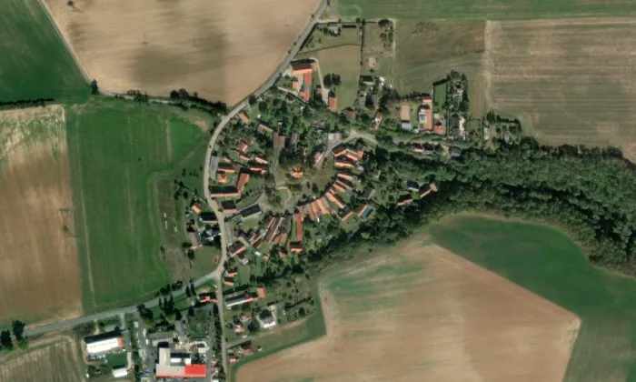 kaple svaté Kateřiny (Nynice) – letecký pohled