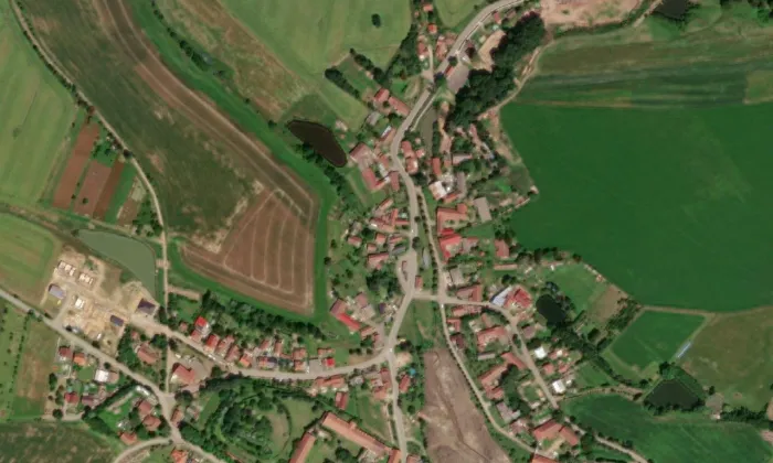 kaple svatého Antonína (Černá) – letecký pohled