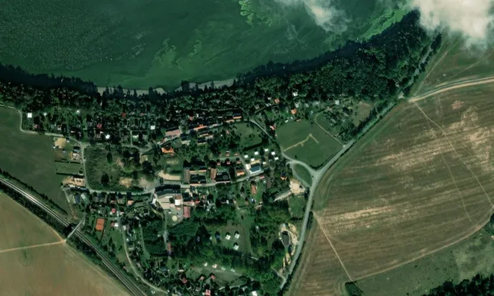 kaple svatého Diviše – letecký pohled