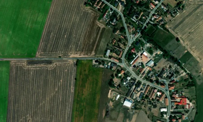 kaple svatého Floriána (Dolany) – letecký pohled