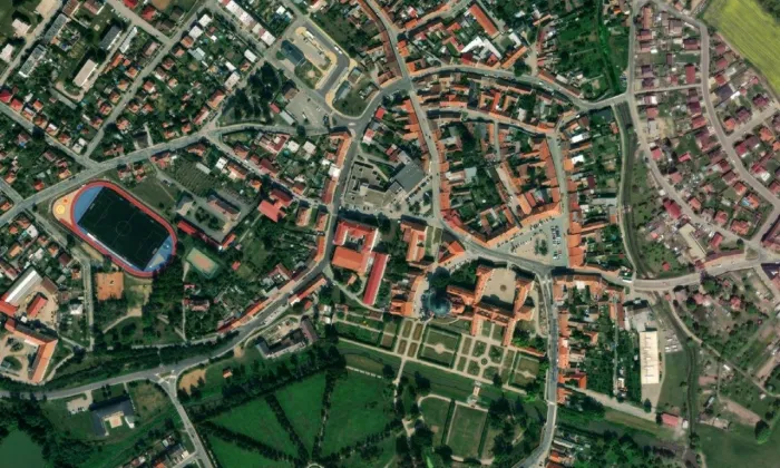 kaple svatého Josefa (Jaroměřice nad Rokytnou) – letecký pohled